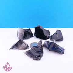 Obsidian schwarz, transparent kleine Stücke Konvolut 100 g